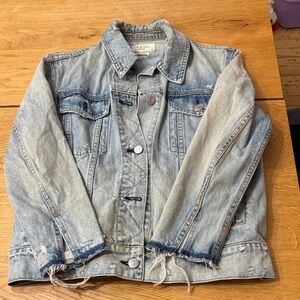 rag & bone Light Blue Distressed Jean Jacket